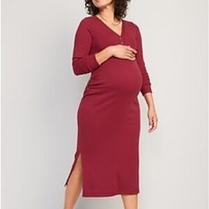 Old Navy Maternity Long Sleeve Midi Dress